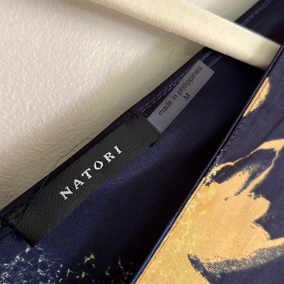 - Natori Hanami navy floral print caftan vneck size M - Picture 6 of 12
